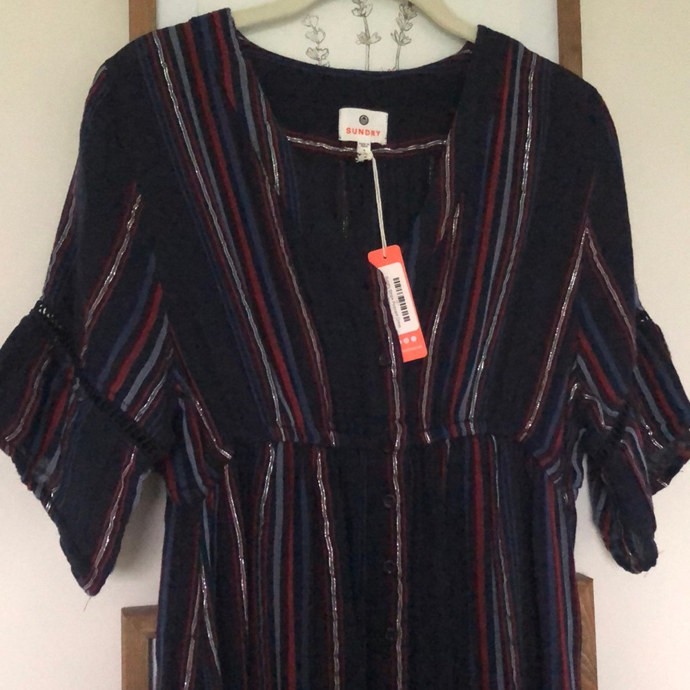 Sundry Navy and red dress